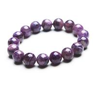 LMRJHAZ 100% naturel pourpre Charoite Gemstone 13 mm perles rondes Bracelet pour femmes