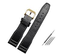 LMRJHAZ 20 mm 21 mm Brown Black Men Watch Band pour IWC Pilot Mark XVIII IW327004 IW377714 Bracelet en cuir authentique en cuir (couleur noire noire, taille: 20 mm)