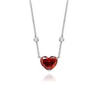 LMRJHAZ 925 argent sterling 10 * 12 mm coeur à carbone élevé diamant de diamant 43 cm