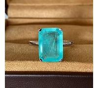 LMRJHAZ 925 Argent Sterling 10 * 14 mm Alls de Mariage coupés émeraude pour Femmes Bijoux Cadeaux