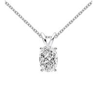 LMRJHAZ 925 argent sterling d Couleur 1CT réel colliers de pendentif de Moissanite pour le collier pour femmes