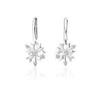 LMRJHAZ 925 Boucles d'oreilles en Argent Sterling, Boucles d'oreilles à Neige pour Femmes, Boucles d'oreilles en Cristal Scintillant, élégants Boucles d'oreilles en Argent, Cadeau de
