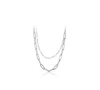 LMRJHAZ 925 Collier de chaîne de liaison géométrique en argent sterling en argent sterling pour femmes accessoires de bijoux fins