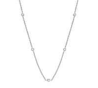 LMRJHAZ 925 Collier de Color Moisanite Silver Round 2,5 mm D pour femmes 16 + 2 pouces