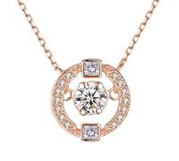 LMRJHAZ 925 Colliers de couleur Pendant diamant pour les femmes blancs de bijoux de pierre de pierre précieuse blancs et bleu rouges fabriqués en Chine