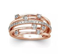 LMRJHAZ 925 Sterling Silver Moissanite Ring Women's Jewelry Engagement Wedding