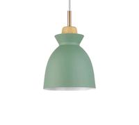 LMRJHAZ Amen Style Living Room Chaner - Color Metal Lampe avec poignée en Bois, lumière Moderne de Pendentif créatif, éclairage de décoration de Ferme, Plafond à tête Simple pour Chambre, Salle à