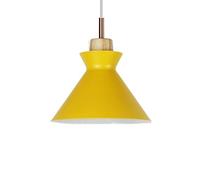 LMRJHAZ Amen Style Living Room Chaner - Color Metal Lampe avec poignée en Bois, lumière Moderne de Pendentif créatif, éclairage de décoration de Ferme, Plafond à tête Simple pour Chambre, Salle à