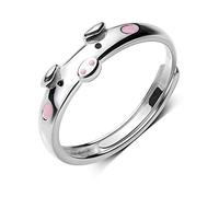 LMRJHAZ Anneaux Ouverts pour Les Femmes, Vintage ajusté Mignon de Conception de Cochon Mignon silgots argentés élégant Cadeau de Bijoux Romantique pour Fille Femme Couple Coup de fiançailles