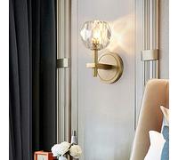 LMRJHAZ Appliques de lumière Murale Lampe Murale en Cristal de Luxe H65 Gold Flush Mount Éclairage G9 Crystal Glass Lights Home Chadow Salon Entrée Lantern Mural