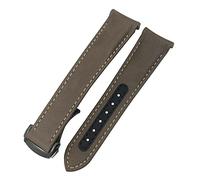 LMRJHAZ Band de Surveillance 19 mm 20 mm 21 mm pour 1550 Planet Ocean Smooth Locage de Vache de Vache/Noir Noir / 21 mm