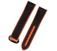 LMRJHAZ Bande de montre en caoutchouc en nylon pour hommes oméga hommes déploient le fermoir watch accessoire silicone watch bracelet chaîne