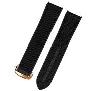 LMRJHAZ Bande de Montre en Caoutchouc en Nylon pour Hommes oméga Hommes déploient Le Fermoir Watch Accessoire Silicone Watch Bracelet chaîne
