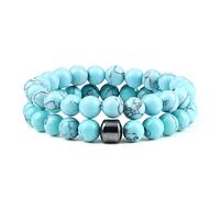 LMRJHAZ Bijoux 2pcs / ensemble Bracelet en pierre naturelle Bracelet Tiger Eye Stone Black Lava Perles Bracles Handmade Handmade Yoga Balance Banquerie bijoux Jewellery