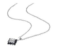 LMRJHAZ Bijoux 3,3 g de collier Femmes carrées Colliers en pierre noir et blanc Pendants