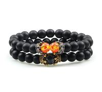 LMRJHAZ Bijoux Bracelet Bracelet Oeil Tiger Tiger Stone Crown Casque Bracelet