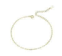 LMRJHAZ Bijoux deux couleurs Bracelet réel Basic Cable Chain Hollow Link pour les femmes bijoux