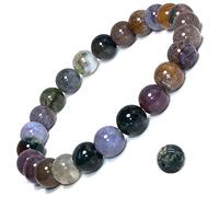 LMRJHAZ Bijoux en charme bracelet de pierre précieuse, bracelets en perles de perles de mousse rond naturelle perles bracelet en cristal élastique bijoux en cristal pour hommes
