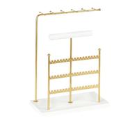 LMRJHAZ Bijoux pour Les Femmes de Boucle d'oreille, Support de Boucle d'oreille, Grille de Rangement de Bijoux, Organisateur de Collier pour Colliers, Bijoux Noirs