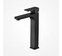 LMRJHAZ Black de salle de bain lavabne en laiton 1 trou Tapé de mélangeur à eau chaude et froide pour la vanité de lavabo conception du mod avec finition noire