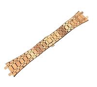 LMRJHAZ Black Gold Silver Watchband 21 mm 26 mm hommes femmes Bracelet de bande de montre en acier inoxydable pour AP Royal Oak Strap Pliant Boucle