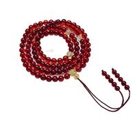 LMRJHAZ Blood Naturel Rouge Amber Gemstone Birmanie 108 Prie ROUNDE Perles Rounds Femmes Bracelet 6 mm