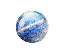 LMRJHAZ Blue Moonstone Blue Helaing Crystal Rond Perle en Vrac 1 pièce Gemystones Charms Pendants for DIY Colliers d'artisanat Boucles d'oreilles Bracelets Bijoux Making Stone Collection