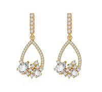 LMRJHAZ Boucles d'oreille Bijoux Bijoux en Forme de Pierre en Forme de Boucles d'oreilles Femelles incrustées élégantes Petites Boucles d'oreilles de Banquet de Bal Exquis