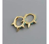 LMRJHAZ Boucles d'oreilles Blue Turquoise Real Earge pour femmes bijoux de boucle d'oreille perçante