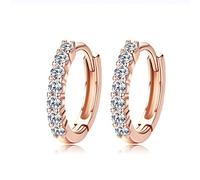 LMRJHAZ Boucles d'oreilles de cerceau rondes éblouissantes pour femmes bijoux