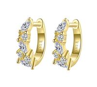 LMRJHAZ Boucles d'oreilles de cerceau rondes éblouissantes pour femmes bijoux