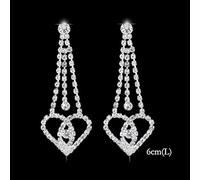 LMRJHAZ Boucles d'oreilles en Cristal pour Femmes, Bijoux en Diamant d'imitation, Ornements de Mariage, mariée S