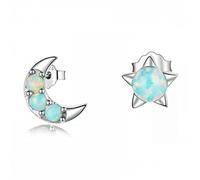 LMRJHAZ Boucles d'oreilles étoilées et émouvantes à 100% pour femmes Boucles d'oreilles géométriques Bright Opal Bijoux
