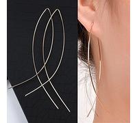 LMRJHAZ Boucles d'oreilles Longues boucles d'oreilles incrustées de boucles d'oreilles en zircon pour femmes bijoux de mariage