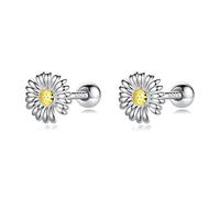 LMRJHAZ Boucles d'oreilles perles de fleur Boucles d'oreilles à vis pour femmes fine 925 bijoux