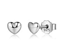 LMRJHAZ Boucles d'oreilles réelles boucles d'oreilles de cerceau de cœur asymétrique pour les femmes-oreilles cadeaux