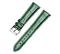 LMRJHAZ Bourbe de montre en cuir Bambou Bamboo Bambou BAMBRE 12 mm 14 mm 16 mm 18 mm 20 mm 22 mm Bracelet de sangle de montre pour femmes (fermoir en argent, 22 mm)