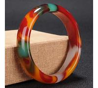 LMRJHAZ Bracelet de Bracelet en Jade coloré Naturel pour Femmes Bijoux de Pierre précieuse en jadéite de Style Chinois pour Maman (Taille: 62 mm)