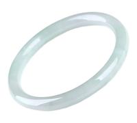 LMRJHAZ Bracelet de bracelet en jade naturel pour femmes bracelet bonne chance avec une boîte verte blanche réelle richesse de richesse (60 mm)