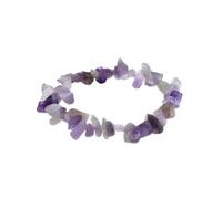 LMRJHAZ Bracelet de charme Crystal Natural Red Agate Amethyst Tiger's Eye Lapis Lazuli Turquoise Gravel Strand Bracelets For Women Fashion Bijoux (Taille: Green Crystal)