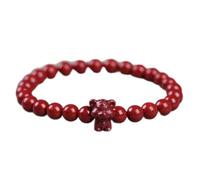 LMRJHAZ Bracelet de Pierre précieuse Naturelle, Cristal Natural High Niveaux de Cinnabar Lucky Zodiac Animaux Charme Balance Red Bracelet Rilomètre Amulet Amulette Attirer la prospérité de la Chance,