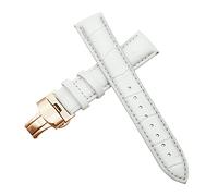 LMRJHAZ Bracelet en cuir authentique Vintage Bracelet White Watch Sprap Band Watchband 12 13 14 15 20 21 22 24 mm Watch Band (multicolore, 12 mm)