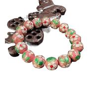 LMRJHAZ Bracelet en émail , vintage Bangles Cloisonne Filigree Stretch 12 mm Rounds Bracelets pour femmes