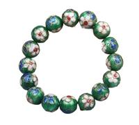 LMRJHAZ Bracelet en émail , vintage Bangles Cloisonne Filigree Stretch 12 mm Rounds Bracelets pour femmes