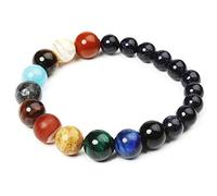 LMRJHAZ Bracelet en pierre, bracelet en pierre naturelle 8 mm + 6 mm Stone naturel huit bracelets nocturnes bracelet étoilé accessoires de vêtements personnalisés bijoux