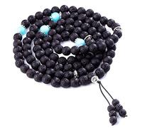 LMRJHAZ Bracelet en pierre, bracelet en pierre naturelle, 8 mm Stone volcanique 108 Bracelets de prière Rosaire Tianhe Stone Pichet Pendant Bracelet, accessoires de vêtements personnalisés bijoux