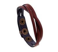 LMRJHAZ Bracelet Fashion Men and Women Decoration tissée à la Main Tendance Brun Clair Punk présent Creative Unique Retro Pop