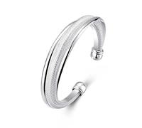 LMRJHAZ Bracelet Mesh Bracelet lisse biseauté, cadeau de bijoux pour les femmes
