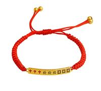 LMRJHAZ Bracelet tissé tressé de Bracelet de Poignet Accessoires Hommes et Femmes Conception de Charme de Mahjong Unique pour l'année de Usure Quotidienne présente