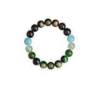 LMRJHAZ Bracelets de Feng Shui en Cristal, Cinq éléments Bracelets de Dieu des richesses attirent des Riches Chanceux pour Les Hommes Femmes, des Pierres Naturelles Bracelet Extensible pour la